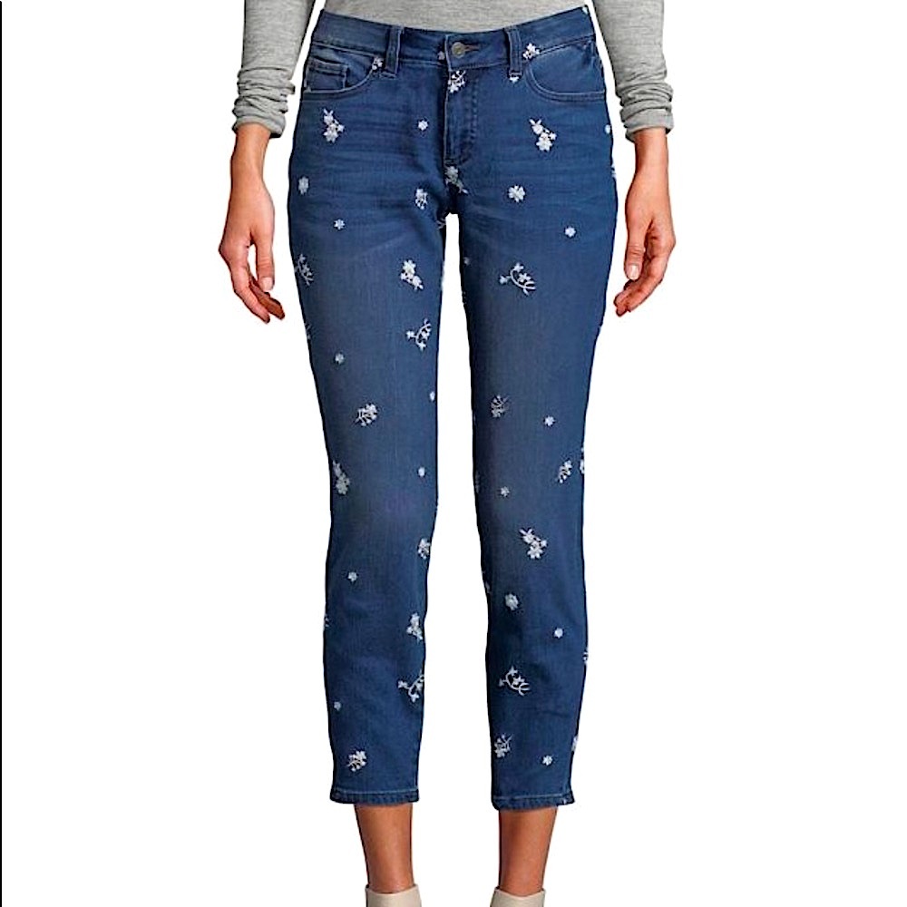 NWOT Lord & Taylor Floral Jeans